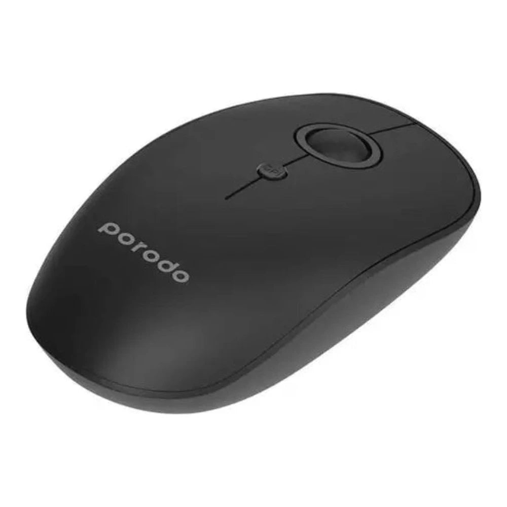 Porodo Dual-Mode Wireless Mouse – Bluetooth 5.0 & 2.4GHz Connectivity-Black