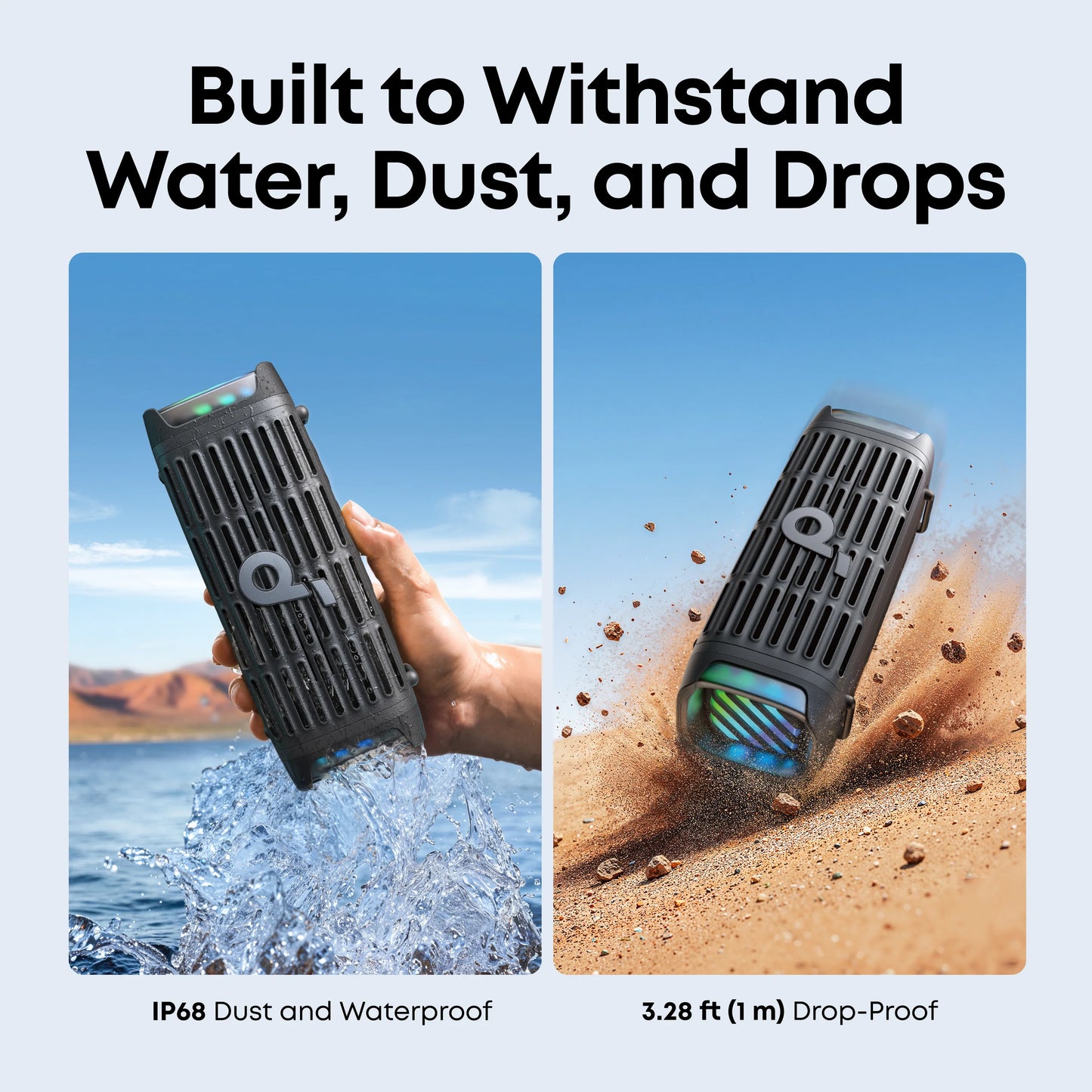 Anker Boom 3i - Portable Rugged Outdoor Speaker - Black