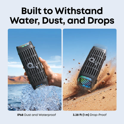 Anker Boom 3i - Portable Rugged Outdoor Speaker - Black