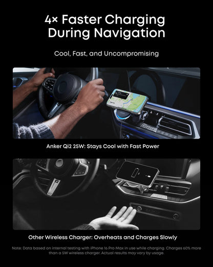 Anker Prime MagGo Qi2 25W Wireless Car Charger