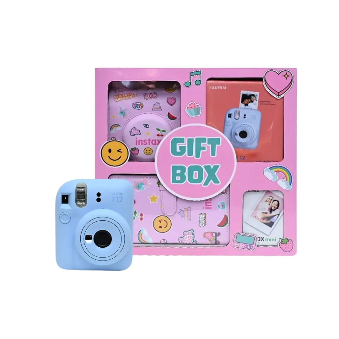 Fujifilm Instax Mini 12 Instant Camera Gift Box Kit - Pastel Blue