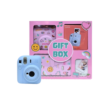 Fujifilm Instax Mini 12 Instant Camera Gift Box Kit - Pastel Blue