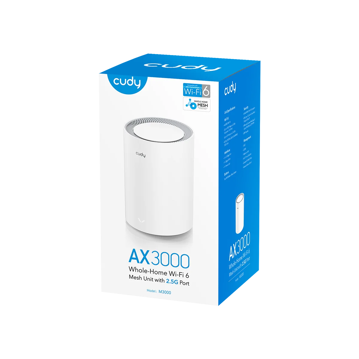 Cudy AX3000 2.5G Mesh Wi-Fi 6 System White 1 Pack