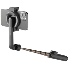 Porodo Magnetic Selfie Stick 64.5cm Extendable with 3 Leg Tripod and Remote Control - Black