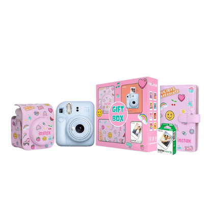 Fujifilm Instax Mini 12 Instant Camera Gift Box Kit - Pastel Blue