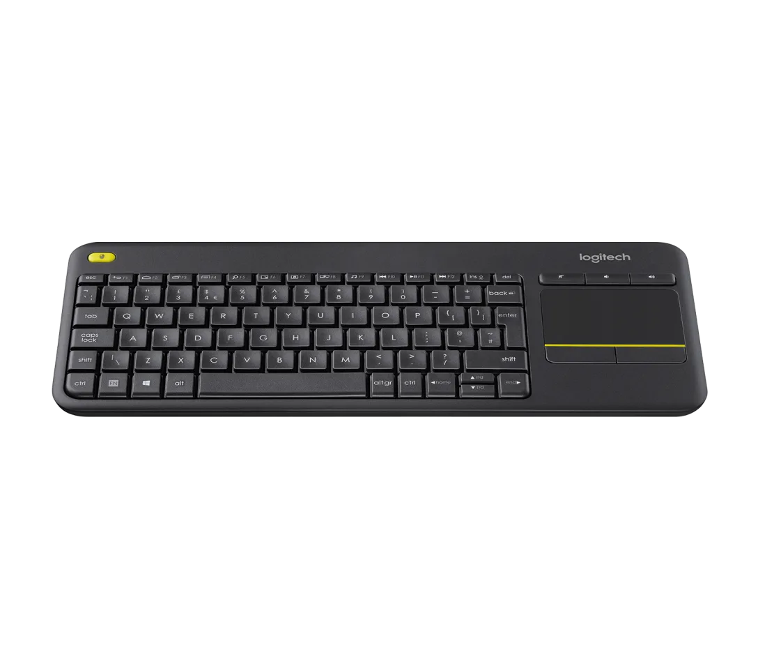Logitech K400 Plus Touchpad Keyboard for TV Connected PC in Black
